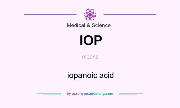 What does IOP mean? It stands for iopanoic acid