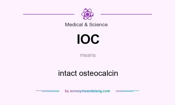 What does IOC mean? It stands for intact osteocalcin