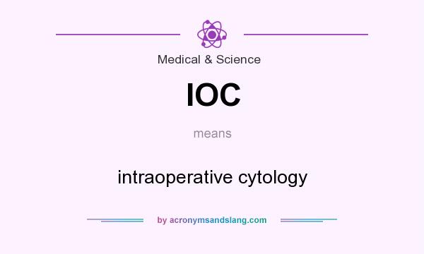 What does IOC mean? It stands for intraoperative cytology