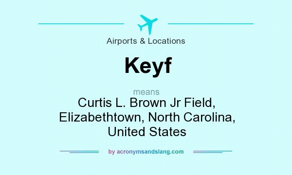 What does Keyf mean? It stands for Curtis L. Brown Jr Field, Elizabethtown, North Carolina, United States
