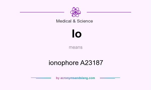 What does Io mean? It stands for ionophore A23187