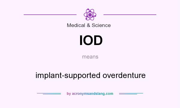 What does IOD mean? It stands for implant-supported overdenture