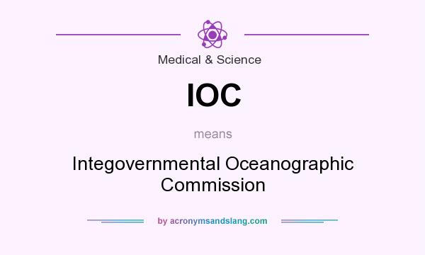 What does IOC mean? It stands for Integovernmental Oceanographic Commission