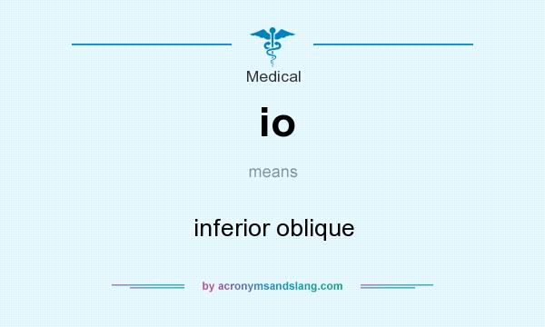 What does io mean? It stands for inferior oblique