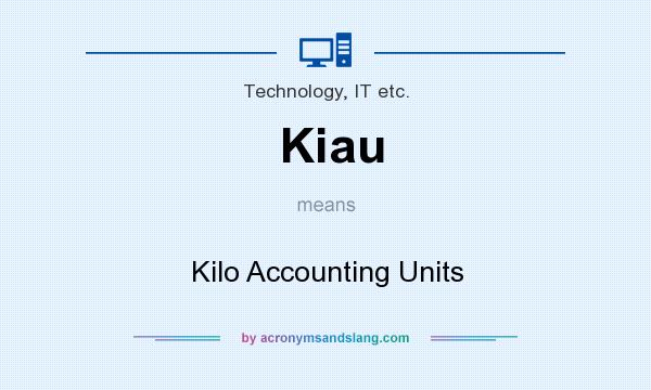 What does Kiau mean? It stands for Kilo Accounting Units