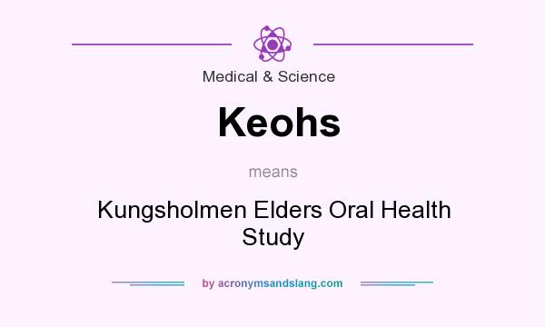 What does Keohs mean? It stands for Kungsholmen Elders Oral Health Study