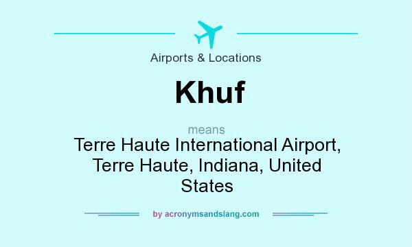 What does Khuf mean? It stands for Terre Haute International Airport, Terre Haute, Indiana, United States