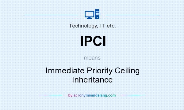 What does IPCI mean? It stands for Immediate Priority Ceiling Inheritance