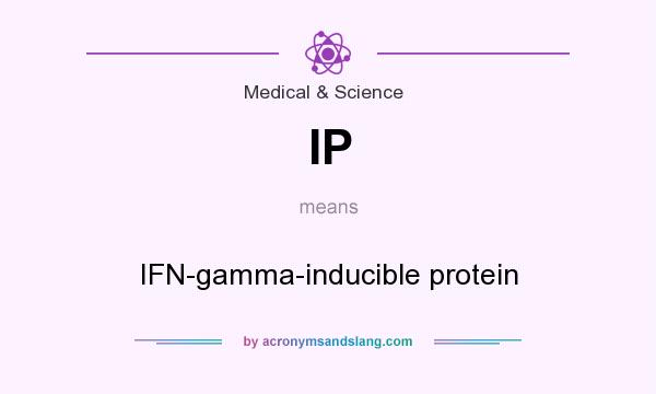 What does IP mean? It stands for IFN-gamma-inducible protein