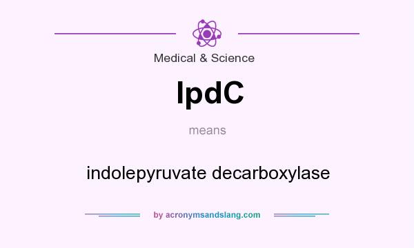What does IpdC mean? It stands for indolepyruvate decarboxylase