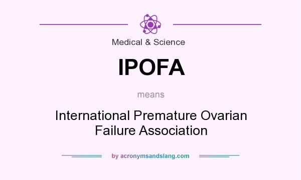 What does IPOFA mean? It stands for International Premature Ovarian Failure Association