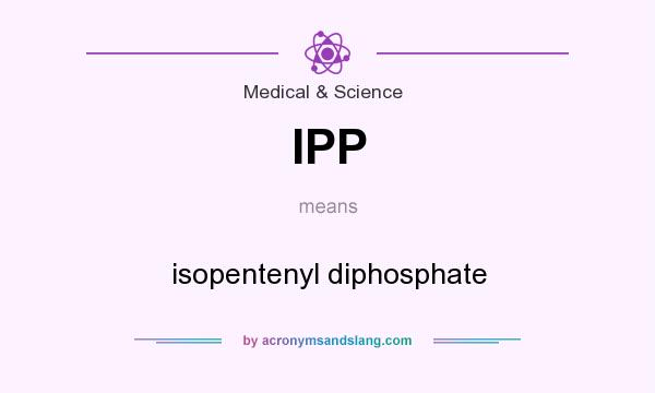 What does IPP mean? It stands for isopentenyl diphosphate