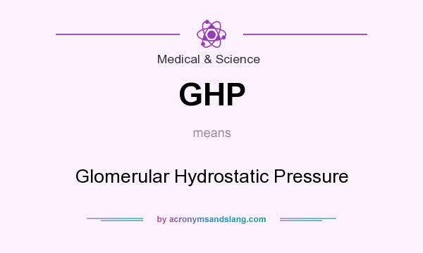 What does GHP mean? It stands for Glomerular Hydrostatic Pressure
