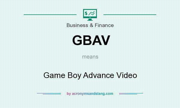 What does GBAV mean? It stands for Game Boy Advance Video