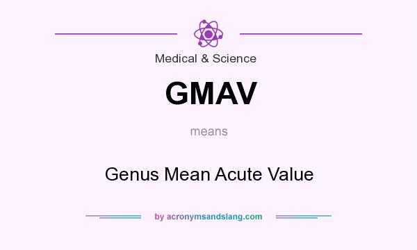 What does GMAV mean? It stands for Genus Mean Acute Value