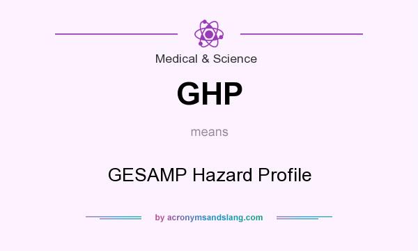 What does GHP mean? It stands for GESAMP Hazard Profile