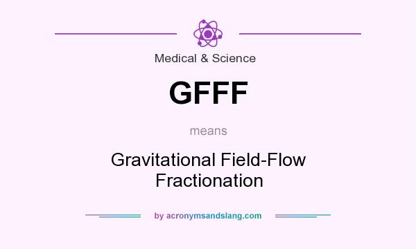 What does GFFF mean? It stands for Gravitational Field-Flow Fractionation