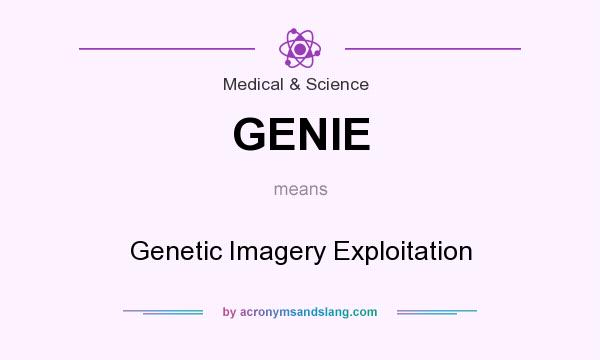 What does GENIE mean? It stands for Genetic Imagery Exploitation