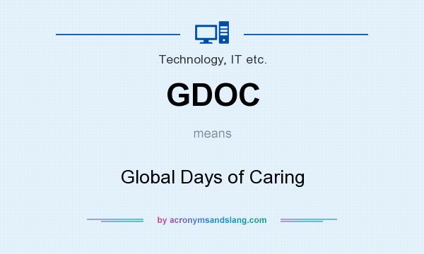 What does GDOC mean? It stands for Global Days of Caring