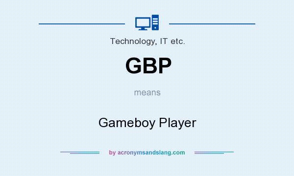 What does GBP mean? It stands for Gameboy Player
