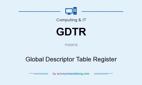 What does GDTR mean? It stands for Global Descriptor Table Register
