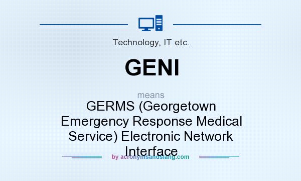 What does GENI mean? It stands for GERMS (Georgetown Emergency Response Medical Service) Electronic Network Interface