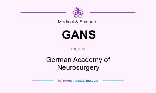 What does GANS mean? It stands for German Academy of Neurosurgery