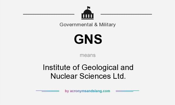 What does GNS mean? It stands for Institute of Geological and Nuclear Sciences Ltd.