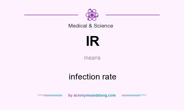 What does IR mean? It stands for infection rate