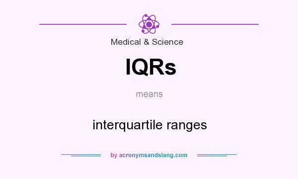 What does IQRs mean? It stands for interquartile ranges