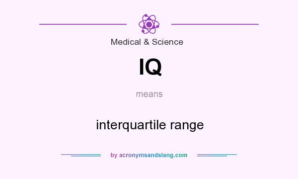 What does IQ mean? It stands for interquartile range