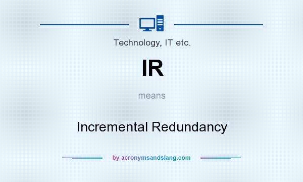 What does IR mean? It stands for Incremental Redundancy