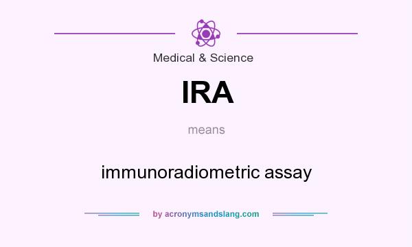 What does IRA mean? It stands for immunoradiometric assay