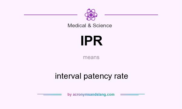 What does IPR mean? It stands for interval patency rate