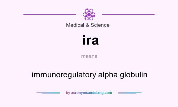 What does ira mean? It stands for immunoregulatory alpha globulin