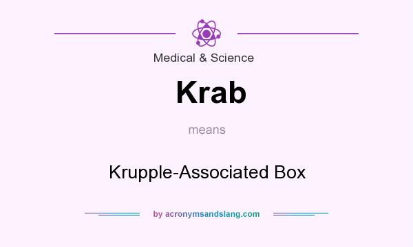 What does Krab mean? It stands for Krupple-Associated Box