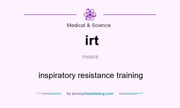 What does irt mean? It stands for inspiratory resistance training
