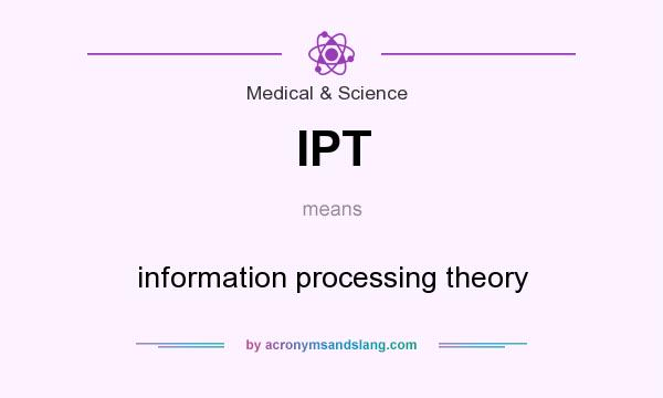 What does IPT mean? It stands for information processing theory