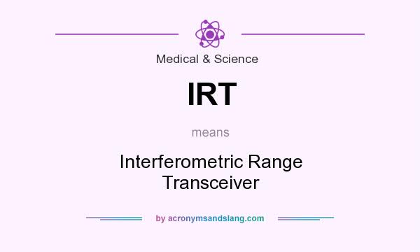 What does IRT mean? It stands for Interferometric Range Transceiver