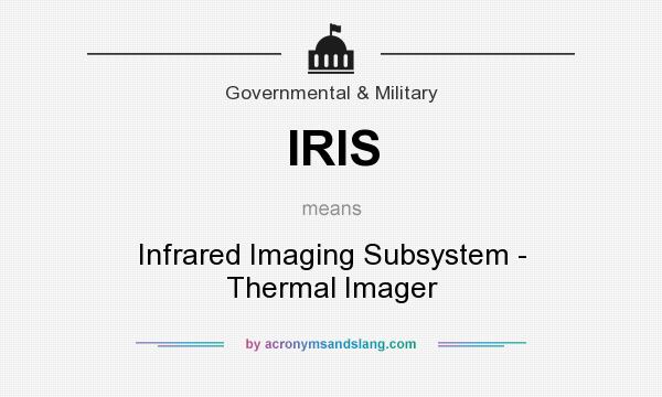 What does IRIS mean? It stands for Infrared Imaging Subsystem - Thermal Imager