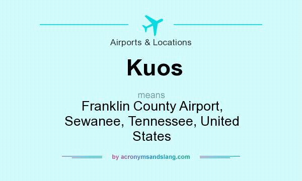 What does Kuos mean? It stands for Franklin County Airport, Sewanee, Tennessee, United States