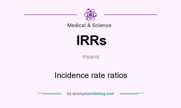 What does IRRs mean? It stands for Incidence rate ratios