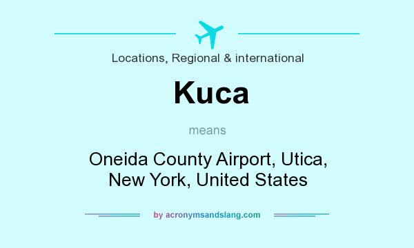 What does Kuca mean? It stands for Oneida County Airport, Utica, New York, United States
