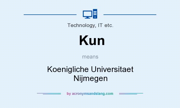 What does Kun mean? It stands for Koenigliche Universitaet Nijmegen