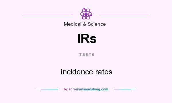 What does IRs mean? It stands for incidence rates