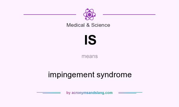 What does IS mean? It stands for impingement syndrome