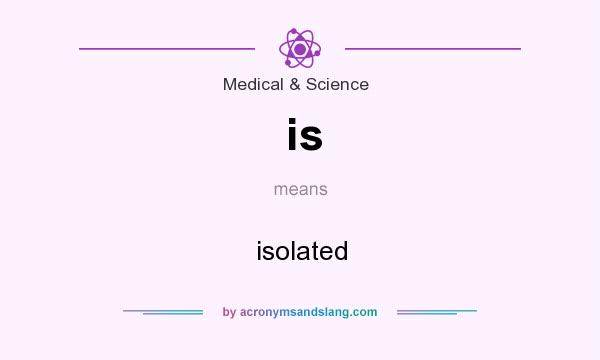 What does is mean? It stands for isolated