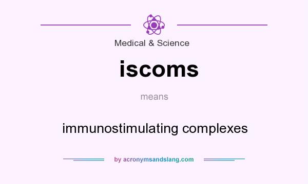 What does iscoms mean? It stands for immunostimulating complexes