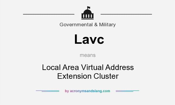 What does Lavc mean? It stands for Local Area Virtual Address Extension Cluster