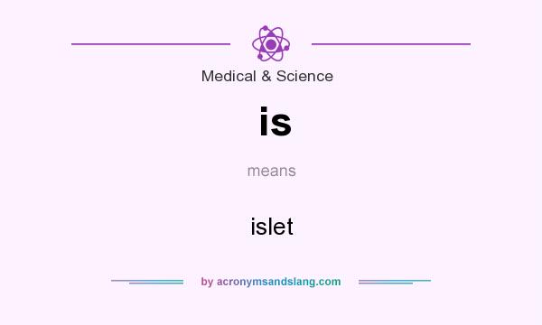 What does is mean? It stands for islet